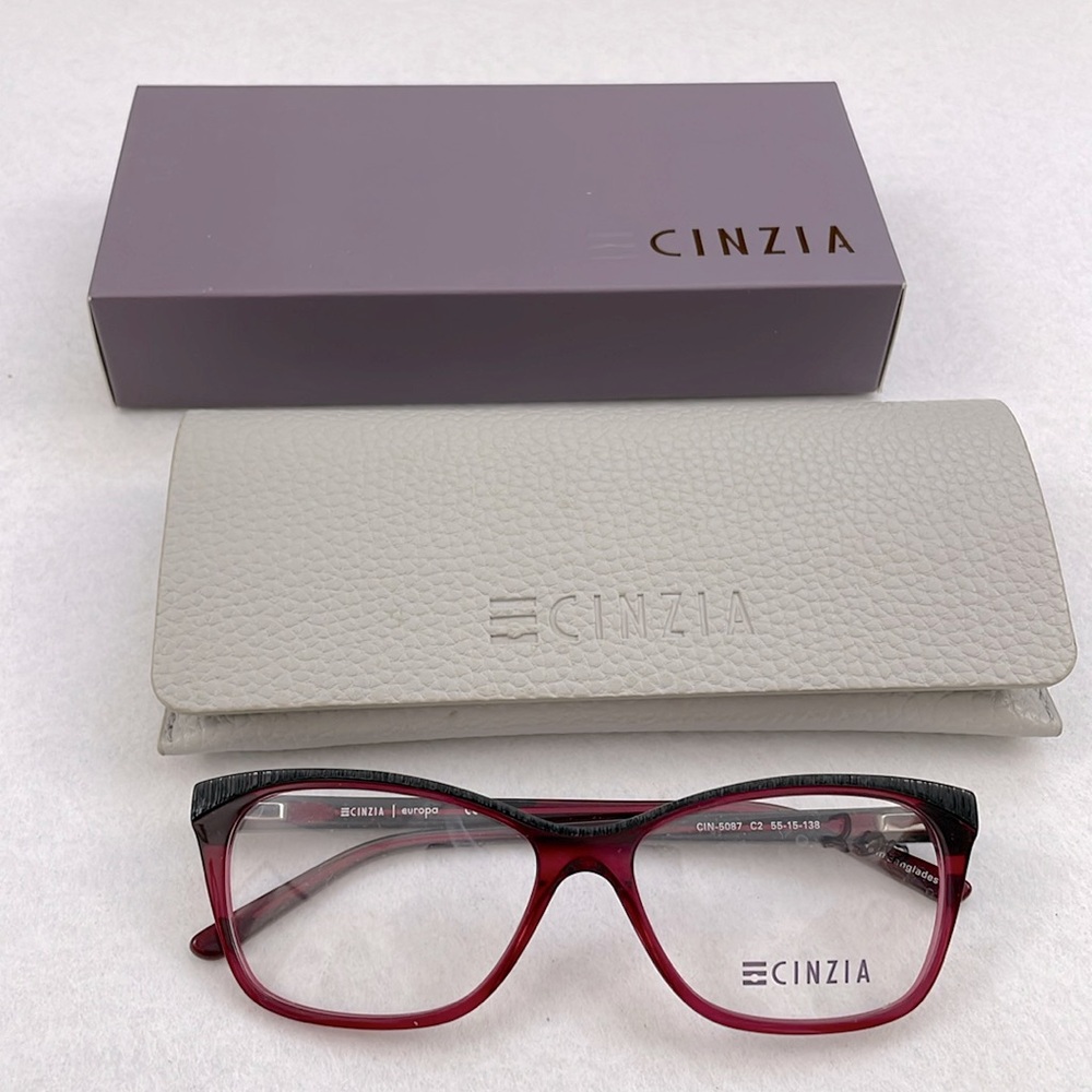 NWT CINZIA Glasses Frame, case and box